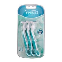 Gillette vienreizlietojamie skuvekļi Venus 3 Sensitive, 3 gab. цена и информация | Косметика и средства для бритья | 220.lv