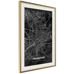 Plakāts - City Map: Frankfurt (Dark) cena un informācija | Gleznas | 220.lv