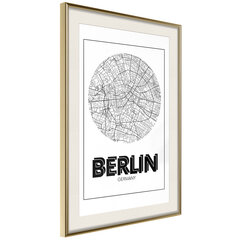 Plakāts - City Map: Berlin (Round) cena un informācija | Gleznas | 220.lv