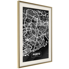 Plakāts - City Map: Porto (Dark) cena un informācija | Gleznas | 220.lv