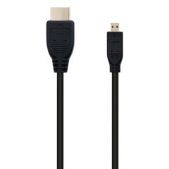 Кабель Micro HDMI Nanocable, 1,8 м, чёрный цена и информация | Кабели и провода | 220.lv