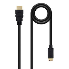 Нанокабель HDMI - Mini HDMI 10.15.0902, 1,8 м, чёрный цена и информация | Кабели и провода | 220.lv