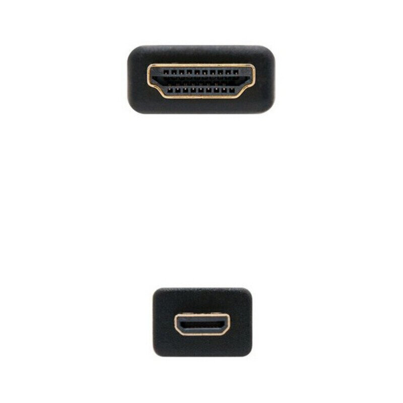 Nano kabelis HDMI - Micro HDMI 10.15.3501, melns, 0,8 m cena un informācija | Kabeļi un vadi | 220.lv