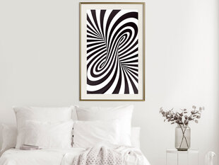 Plakāts - Black and White Swirl cena un informācija | Gleznas | 220.lv