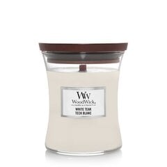 WoodWick ароматическая свеча White Teak, 275 г цена и информация | Подсвечники, свечи | 220.lv