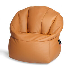 Кресло-мешок Qubo™ Shell, эко-кожа, оранжевое цена и информация | Кресла-мешки и пуфы | 220.lv