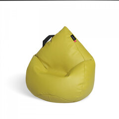 Кресло-мешок Qubo™ Splash Drop, эко-кожа, светло-желтое цена и информация | Детские диваны, кресла | 220.lv