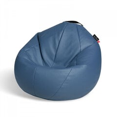 Кресло-мешок Qubo™ Comfort 80, эко-кожа, синее цена и информация | Кресла-мешки и пуфы | 220.lv