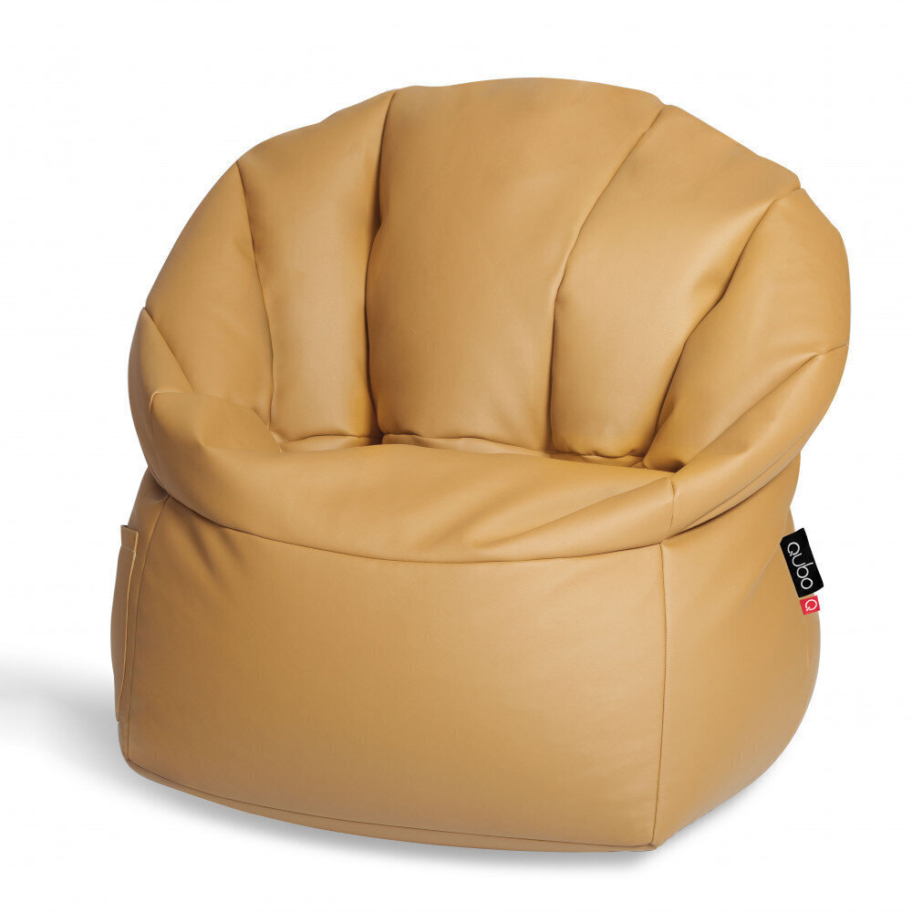 Sēžammaiss Qubo™ Shell, mākslīgā āda, gaiši oranžs cena un informācija | Sēžammaisi, pufi | 220.lv