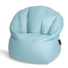 Кресло-мешок Qubo™ Shell, dэко-кожа, голубое цена и информация | Кресла-мешки и пуфы | 220.lv