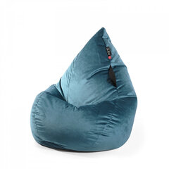 Кресло-мешок Qubo™ Splash Drop, гобелен, синее цена и информация | Кресла-мешки и пуфы | 220.lv
