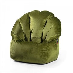 Кресло-мешок Qubo™ Shell, гобелен, зеленое цена и информация | Кресла-мешки и пуфы | 220.lv