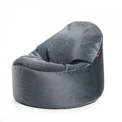 Кресло-мешок Qubo™ Cuddly 80, гобелен, темно-серое цена и информация | Кресла-мешки и пуфы | 220.lv