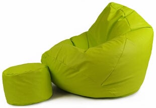 Кресло-мешок Nore XXL с пуфом, зеленое цена и информация | Кресла-мешки и пуфы | 220.lv