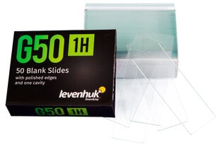 Одногнездные предметные стекла Levenhuk G50 1H, 50 шт. цена и информация | Телескопы и микроскопы | 220.lv