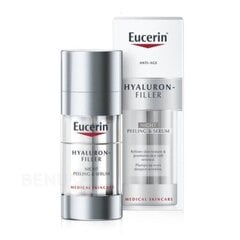 Sejas ādas pret grumbu līdzeklis, Eucerin Night restoring and filling serum Hyaluron Filler (Night Peeling & Serum), 30 ml цена и информация | Сыворотки для лица, масла | 220.lv