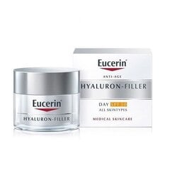 Dienas krēms, EUCERIN Hyaluron-Filler SPF-30, 50 ml cena un informācija | Sejas krēmi | 220.lv