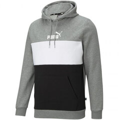 Džemperis vīriešiem Puma ESS Colorblock Hoodie FL M 587917 03, pelēks cena un informācija | Vīriešu jakas | 220.lv