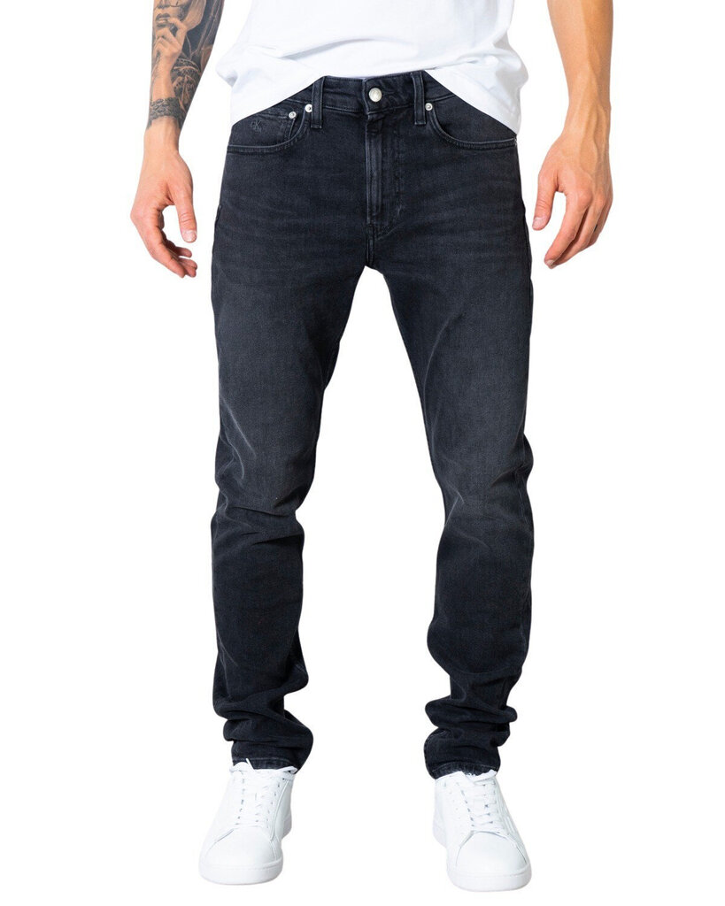 Džinsi vīriešiem Calvin Klein Jeans, melni цена и информация | Vīriešu džinsi | 220.lv