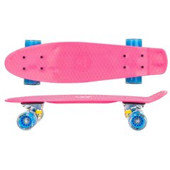 Пластиковый скейтборд Enero LED, розовый цена и информация | Скейтборды | 220.lv