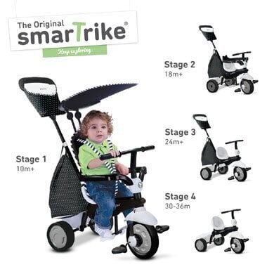 Daudzfunkcionāls trīsritenis smarTrike Glow, melns цена и информация | Trīsriteņi | 220.lv