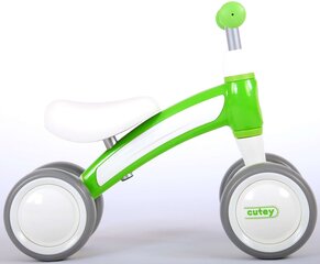Balansa velosipēds QPlay Cutey Ride On Junior, zaļš/balts cena un informācija | Balansa velosipēdi | 220.lv