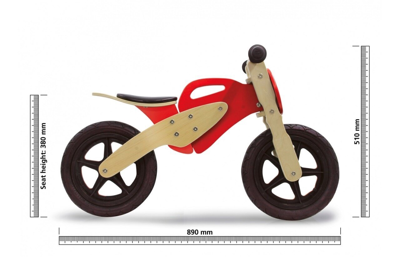 Balansa velosipēds Jamara, 89 x 40 x 51 cm, sarkans cena un informācija | Balansa velosipēdi | 220.lv