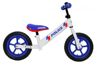 Балансировочный велосипед Amigo Police 12'', белый цена и информация | Балансировочные велосипеды | 220.lv