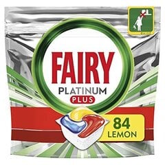 Fairy Platinum Plus All In One Tabletes Trauku Mašīnai Lemon, 84 Tabletes цена и информация | Средства для мытья посуды | 220.lv