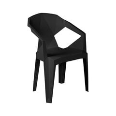Krēsls MUZE 56x50,6xH80cm, materiāls: plastmasas, krāsa: melns цена и информация | Садовые стулья, кресла, пуфы | 220.lv