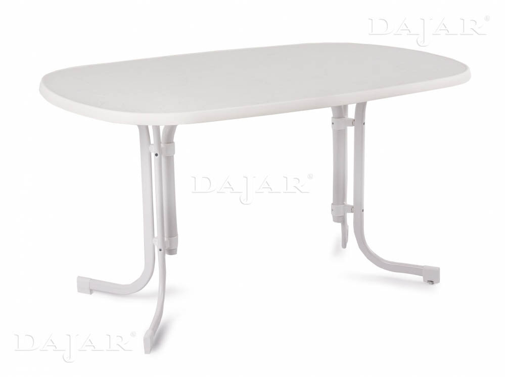 Galds Patio Dine & Relax 132x90 cm, balts/pelēks cena un informācija | Dārza galdi | 220.lv