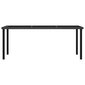vidaXL dārza galds, 180x70x73 cm, melna PE rotangpalma cena un informācija | Dārza galdi | 220.lv