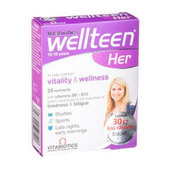Wellteen Her (13-19 years) tab. N30 cena un informācija | Vitamīni, preparāti, uztura bagātinātāji labsajūtai | 220.lv