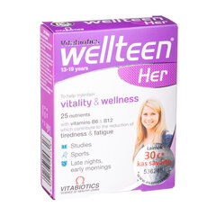 Таблетки WELLTEEN HER, 30 шт. цена и информация | Витамины, пищевые добавки, препараты для хорошего самочувствия | 220.lv