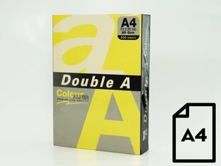 Цветная бумага Double A, 80 г, A4, 500 листов, Rainbow 5, Saffron, Red, Parrot, Deep Blue, Lemon цена и информация | Тетради и бумажные товары | 220.lv