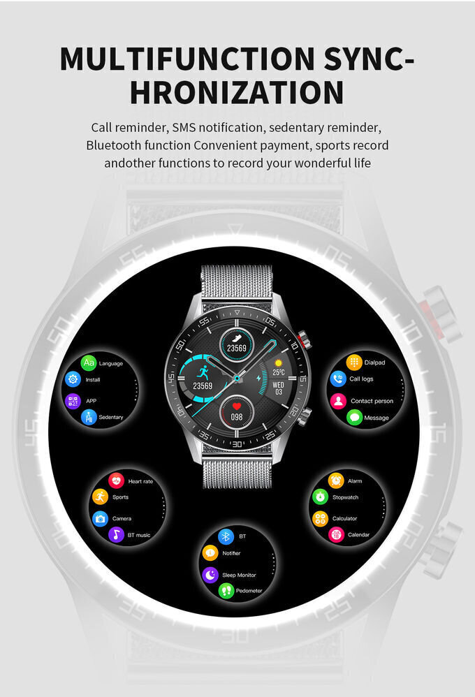Microwear L13 Lux Silver/Brown Leather cena un informācija | Viedpulksteņi (smartwatch) | 220.lv