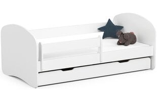 Gulta ar matraci, gultas veļas kasti un noņemams aizsargs NORE Smile, 160x80 cm, balta цена и информация | Детские кровати | 220.lv