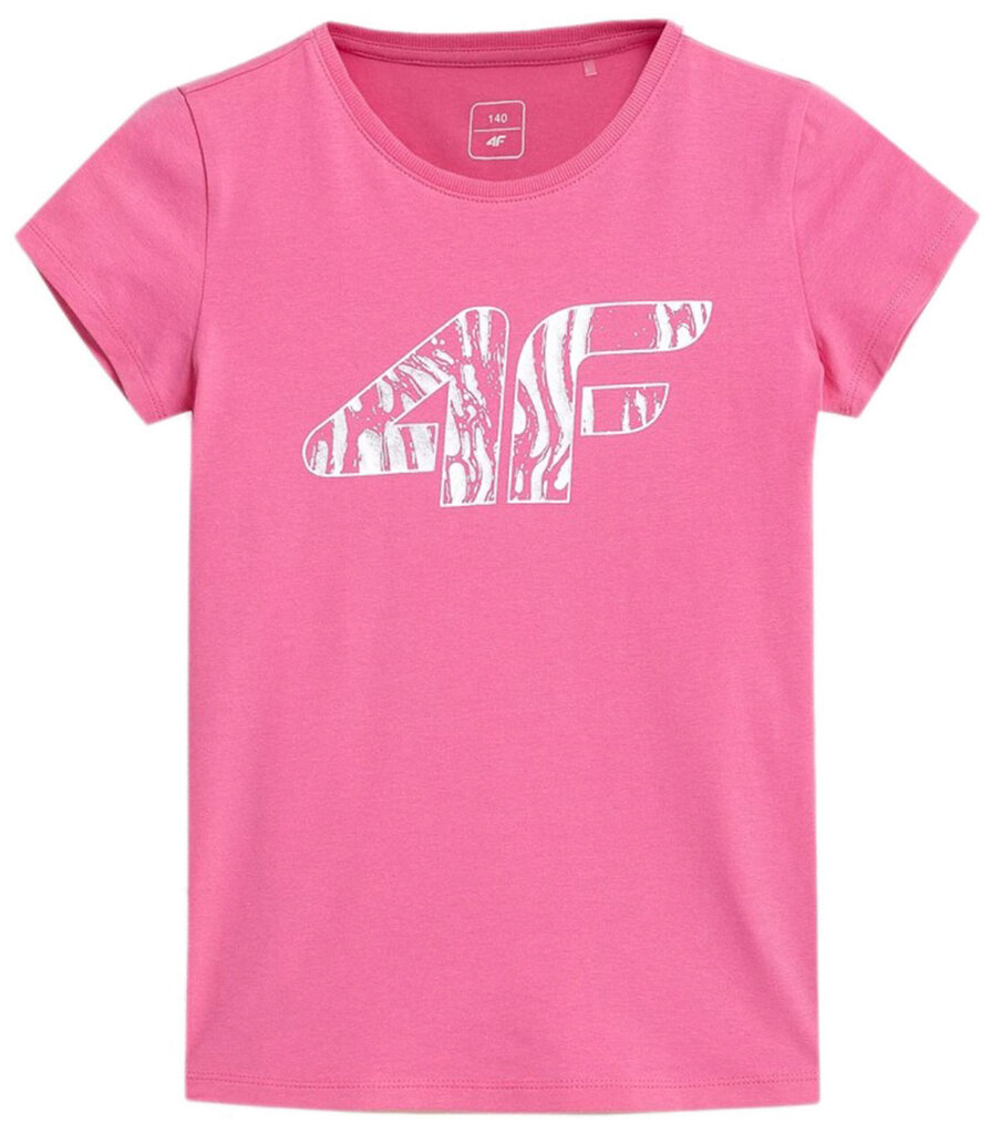T-krekls bērniem 4F HJZ21 JTSD009B, rozā cena un informācija | Zēnu krekli | 220.lv
