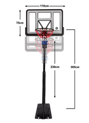 Мобильная баскетбольная стойка Bilaro Atlanta цена и информация | Баскетбольные стойки | 220.lv