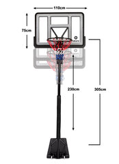 Mobilais basketbola statīvs Bilaro Atlanta cena un informācija | Basketbola statīvi | 220.lv