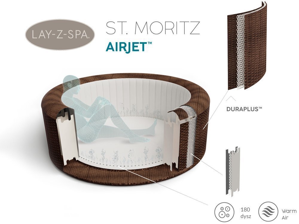 Džakuzi Bestway Lay-Z-Spa ST. Moritz", 5-7 personām cena un informācija | Baseini | 220.lv