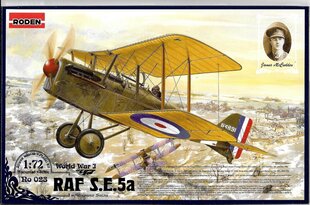 Līmējams modelis Roden 023 RAF S.e.5a w/Hispano Suiza 1/72 cena un informācija | Līmējamie modeļ | 220.lv