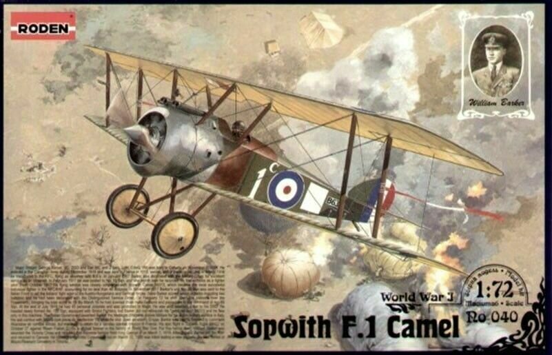 Līmējams modelis Roden 040 Sopwith Camel F.1 1/72 цена и информация | Līmējamie modeļi | 220.lv