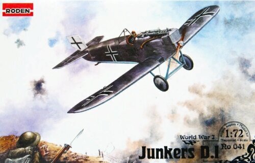 Līmējams modelis Roden 041 Junkers D.I 1/72 цена и информация | Līmējamie modeļi | 220.lv