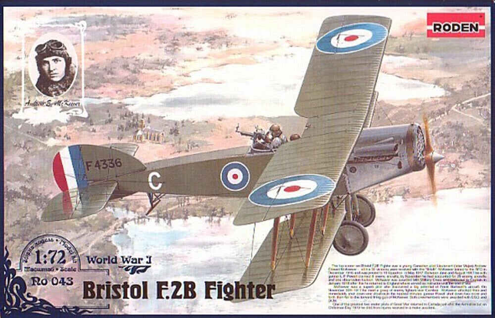 Līmējams modelis Roden 043 Bristol F.2B Fighter 1/72 цена и информация | Līmējamie modeļi | 220.lv