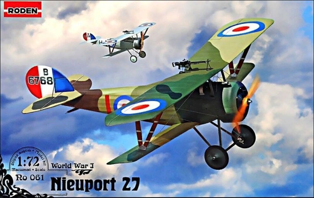 Līmējams modelis Roden 061 Nieuport 27 1/72 cena un informācija | Līmējamie modeļi | 220.lv