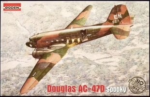 Līmējams modelis Roden 310 Douglas AC-47D Spooky 1/144 cena un informācija | Līmējamie modeļi | 220.lv
