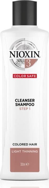 Šampūns Nioxin System 3 (Shampoo Cleanser System 3) Fine Color Thinning Hair 300 ml cena un informācija | Šampūni | 220.lv