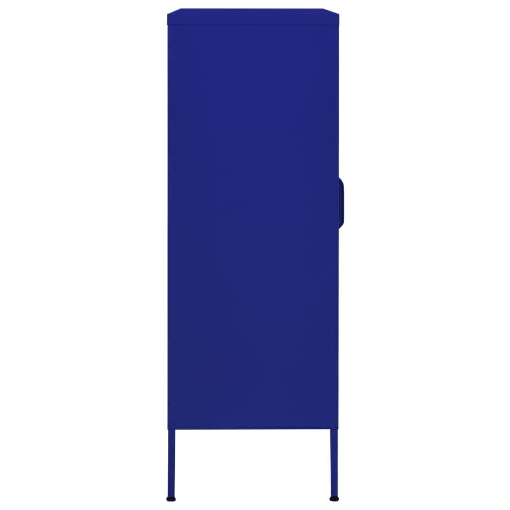 vidaXL skapītis, 80x35x101,5 cm, tērauds, tumši zils цена и информация | Skapīši viesistabai | 220.lv