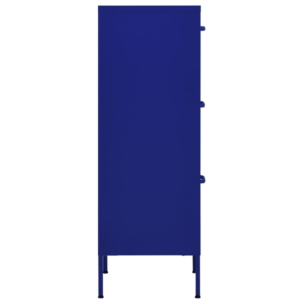 vidaXL skapītis, 42,5x35x101,5 cm, tērauds, tumši zils цена и информация | Skapīši viesistabai | 220.lv